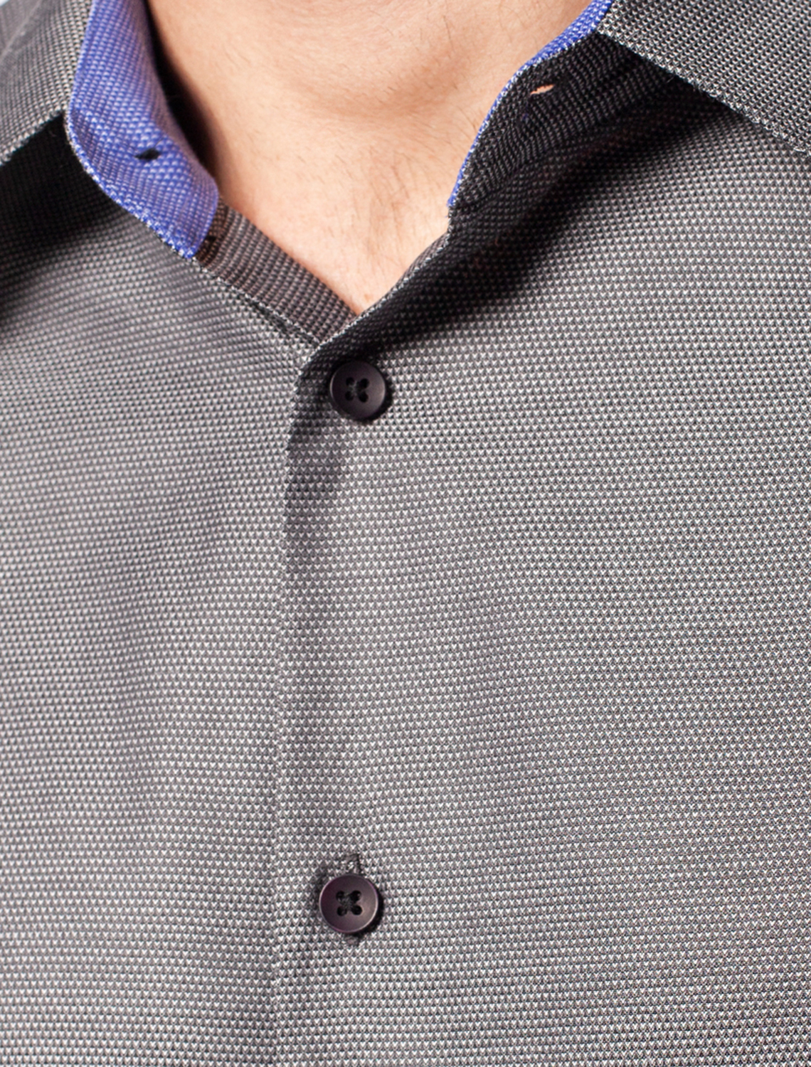 картинка Сорочка мужская темно-серый-синий от магазина Одежда+