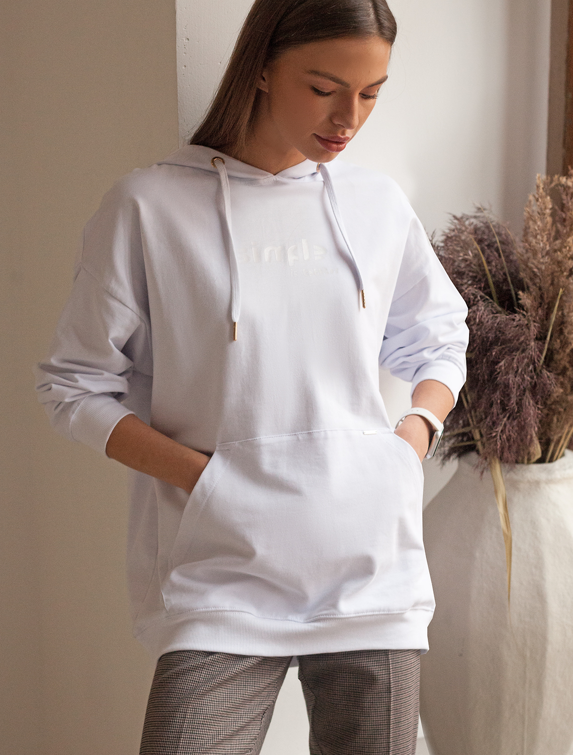 картинка Джемпер женский белый магазин Одежда+ являющийся официальным дистрибьютором в России 