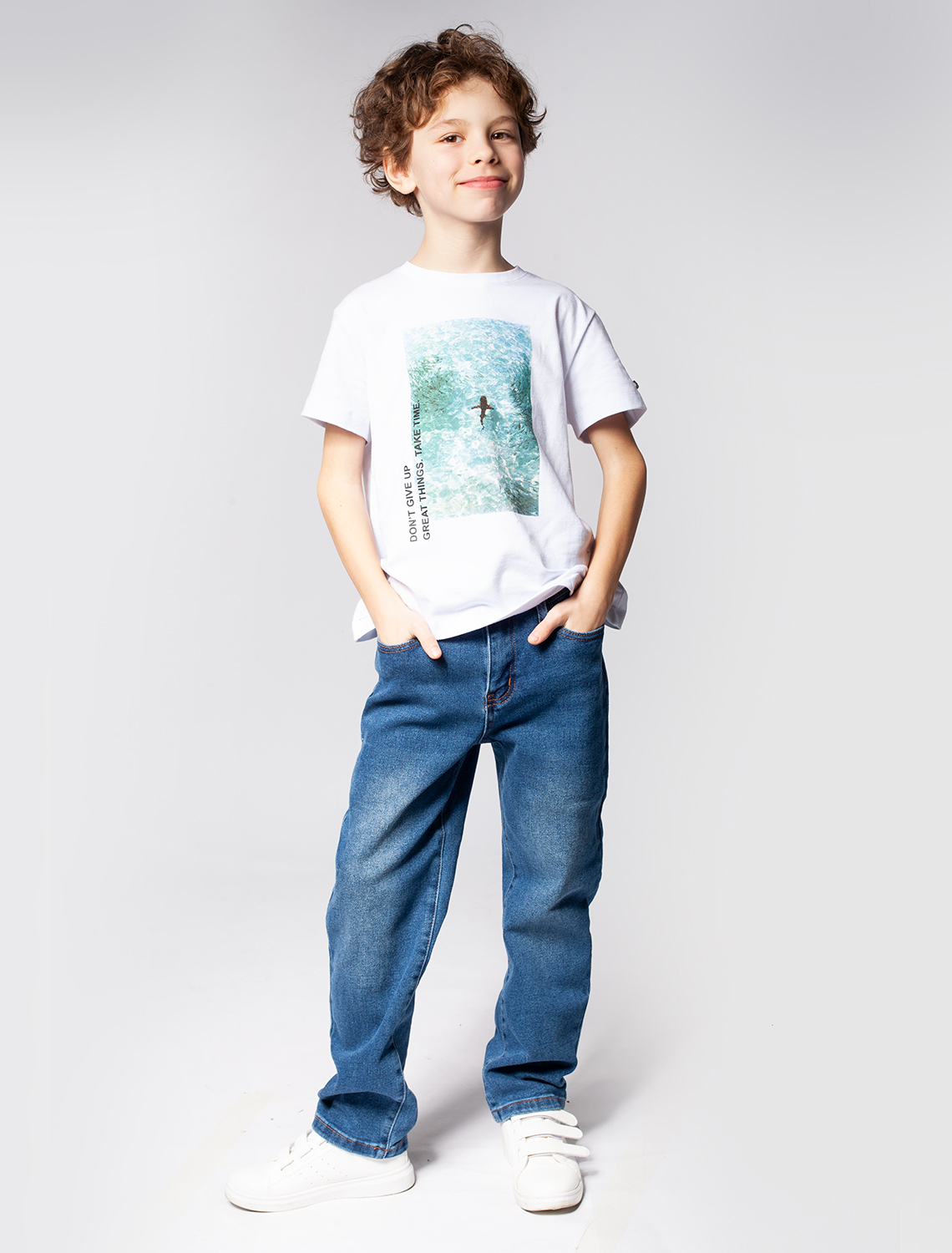 картинка Джинсы для мальчика светло-синий от магазина Одежда+