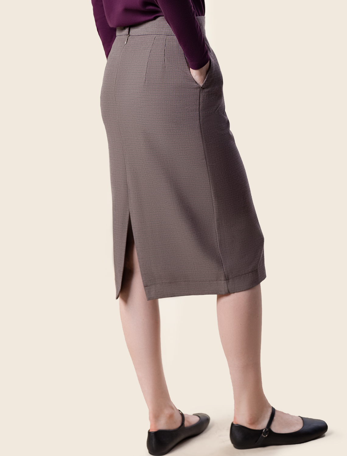 картинка Юбка женская коричневый-бежевый магазин Одежда+ являющийся официальным дистрибьютором в России 